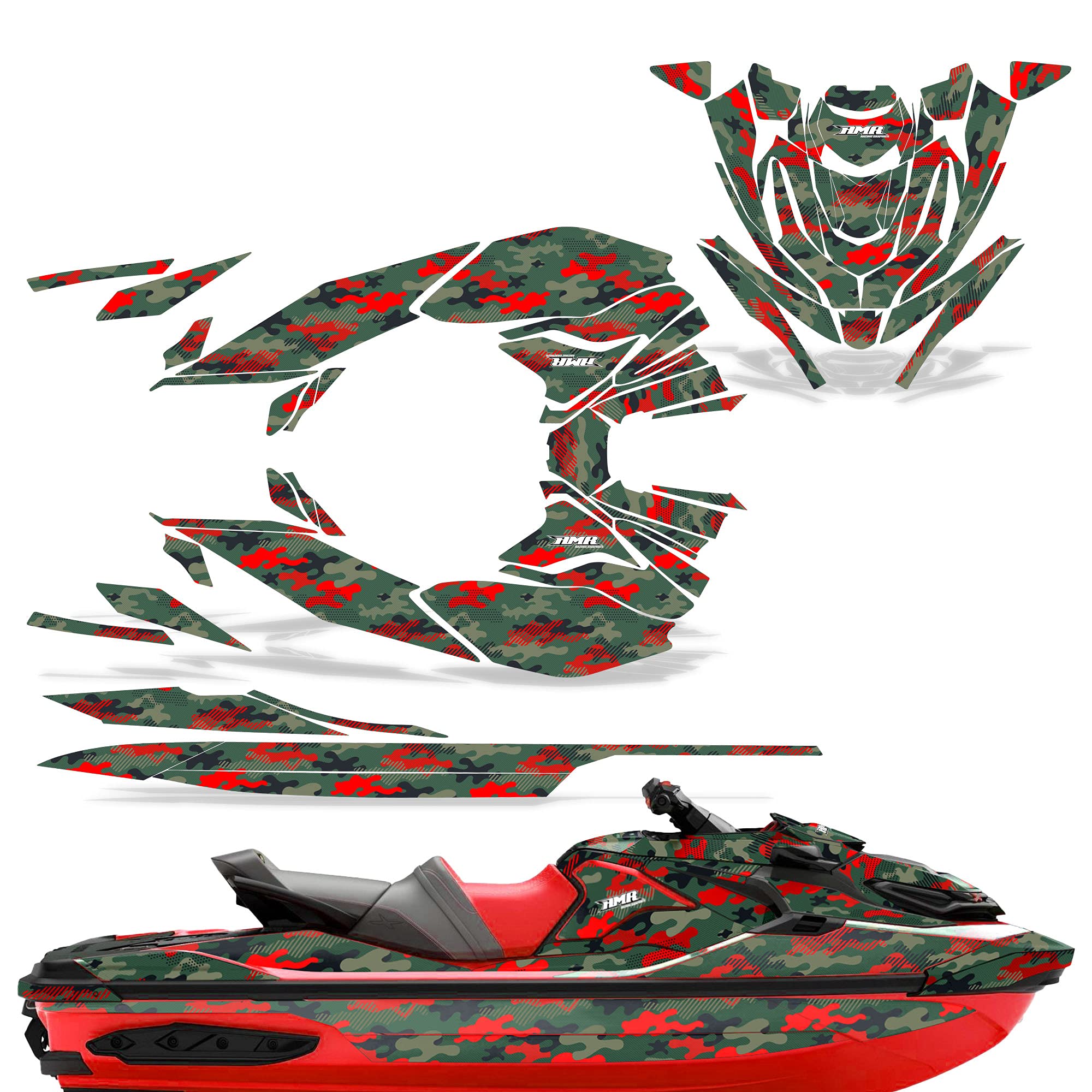 しておりま AMR Racing Jet Ski Graphics kit Sticker Decal Compatible with