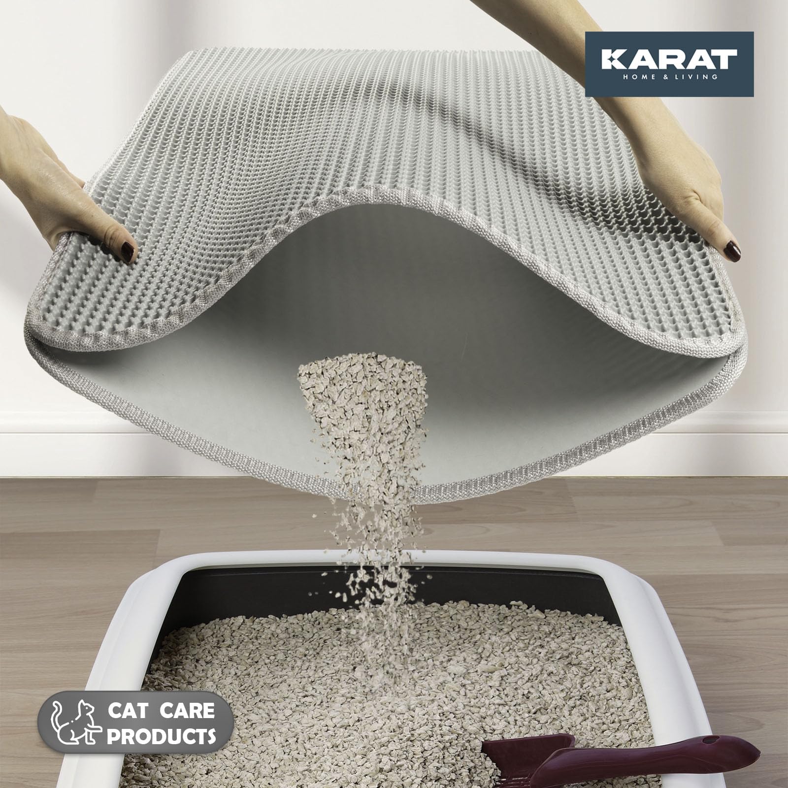 Tappetino Lettiera Gatto 60x45 Cm - Impermeabile E Facile Da Pulire - Doppio Strato - Foto 11