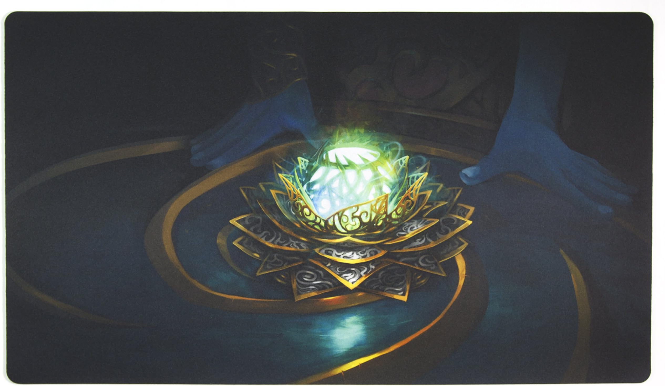 Inked Playmats Masterpiece Black Lotus Playmat Inked Gaming TCG Game Mat for Cards