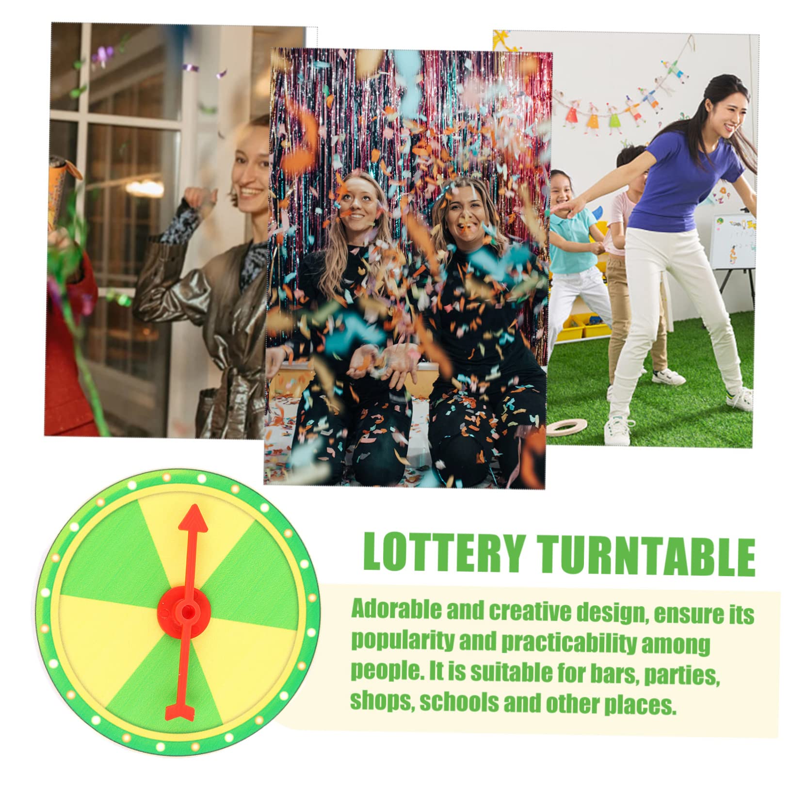 CIYODO DIY Game Prop Wall Hanging Prize Wheel Plastic Game Fun and Practical Easy to Carry