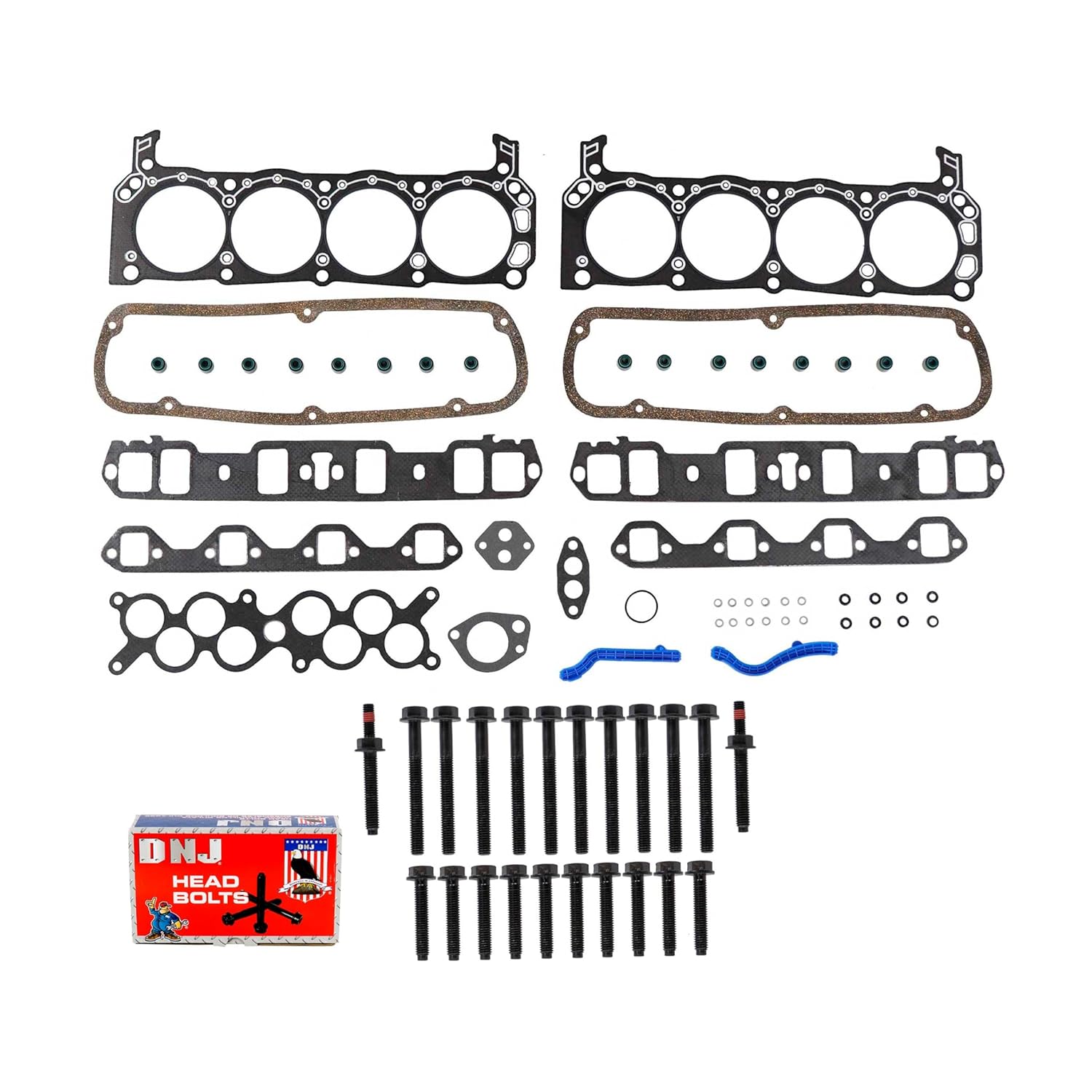 DNJ HGB4114 Cylinder Head Gasket Set with Head Bolt Kit for 1996-2001 Ford Mercury Explorer Mountaineer 5.0L V8 16V OHV 302cid