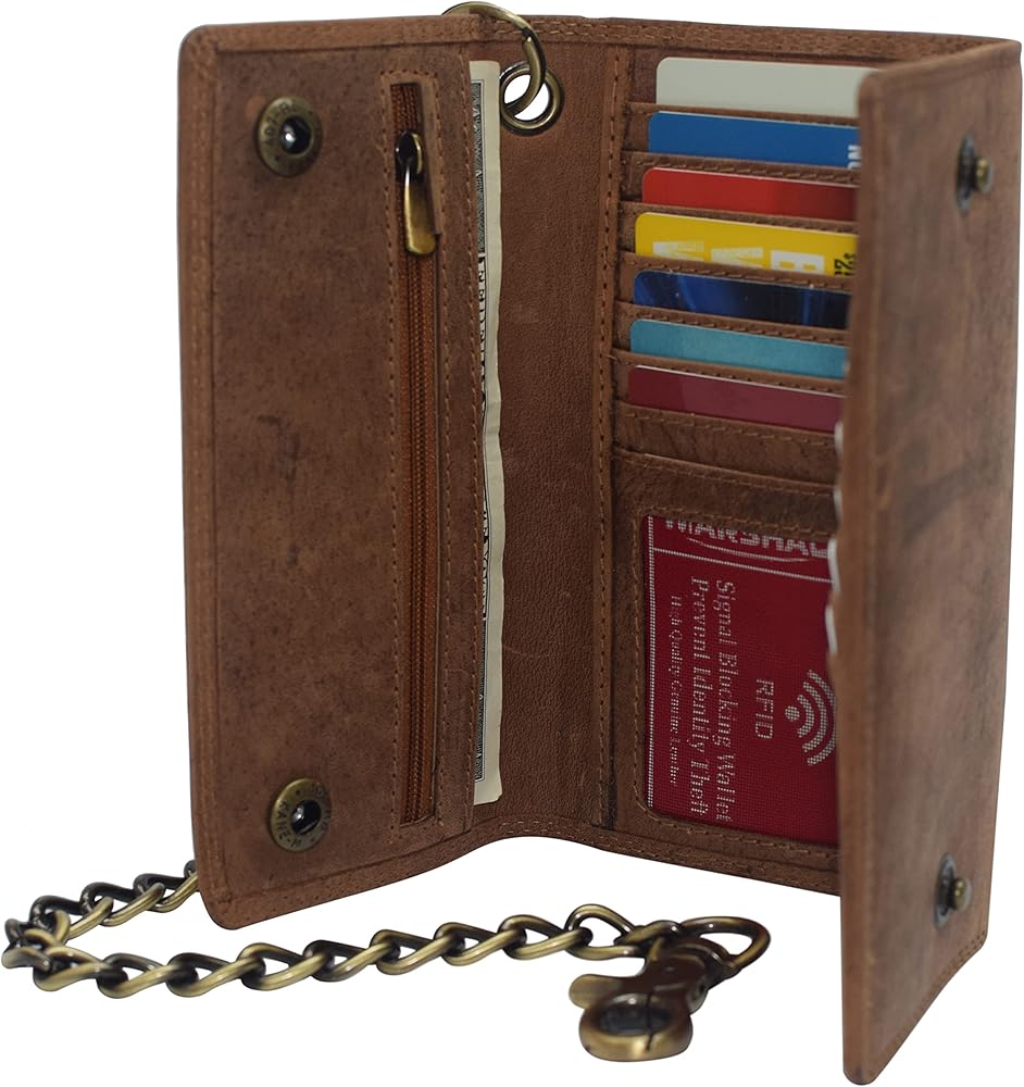 Amazon.com: CAZORO USA Motorcycle Chain Wallet for Men – 100