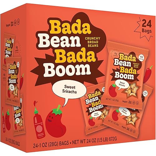 Miniatura 3 de Bada Bean Bada Boom - Proteína a base de plantas, libre de gluten, vegana, sin OGM, libre de soya, Kosher, bocadillos de habas tostadas anchas, 1