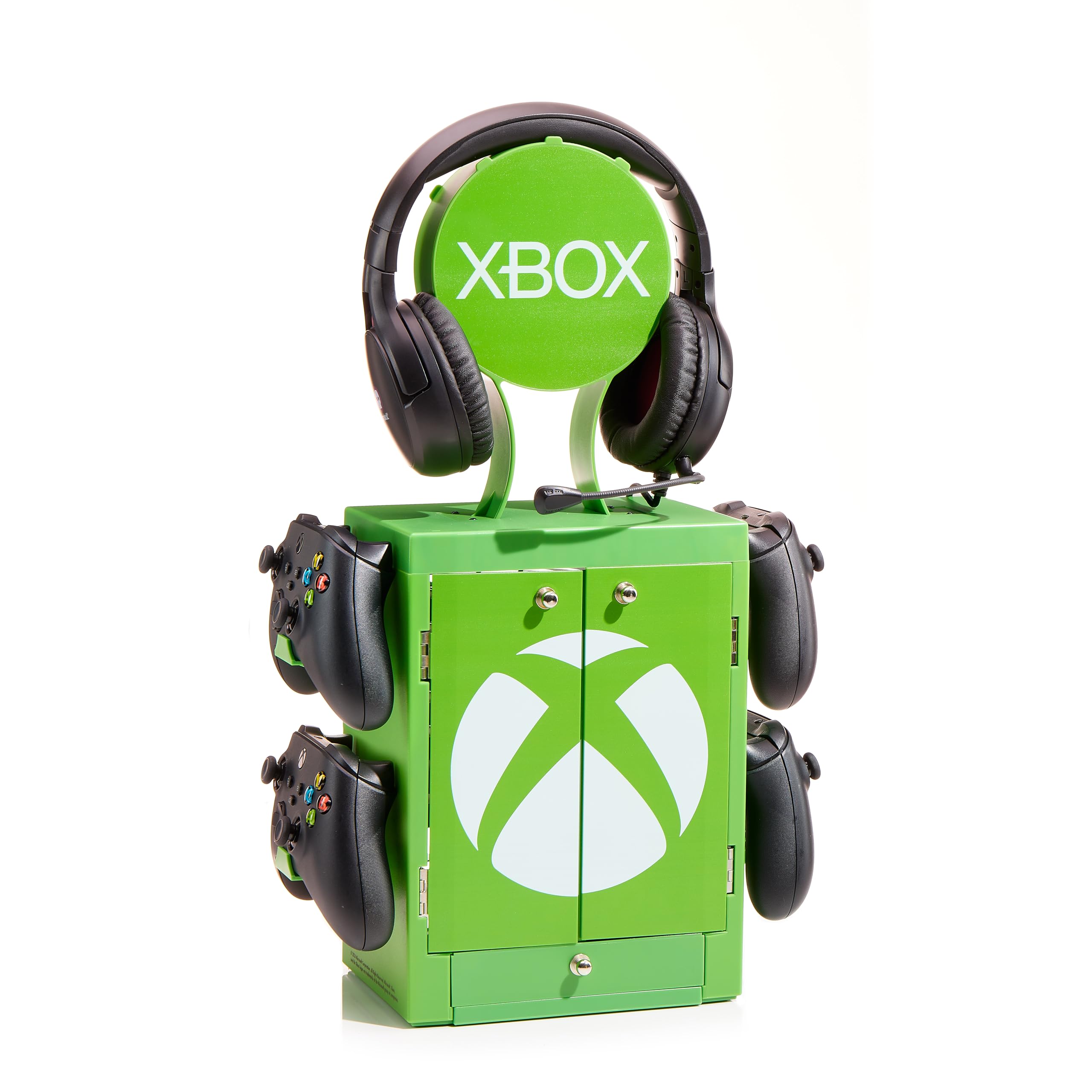 Numskull Offizieller XBOX Grüner Gaming-Schrank, Controller-Halter, Headset-Ständer für PS5, Xbox Series X S, Nintendo Switch - Offizielles XBOX-Merchandise
