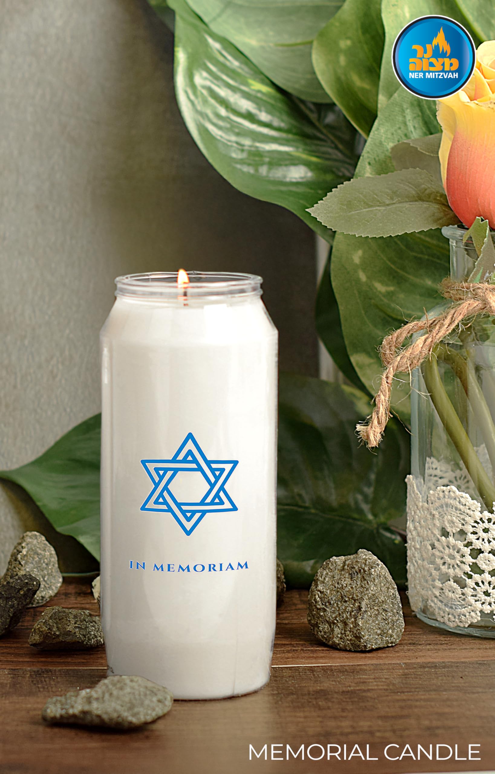 Amazon.co.jp: Ner Mitzvah 7日間 メモリアルキャンドル 3個パック