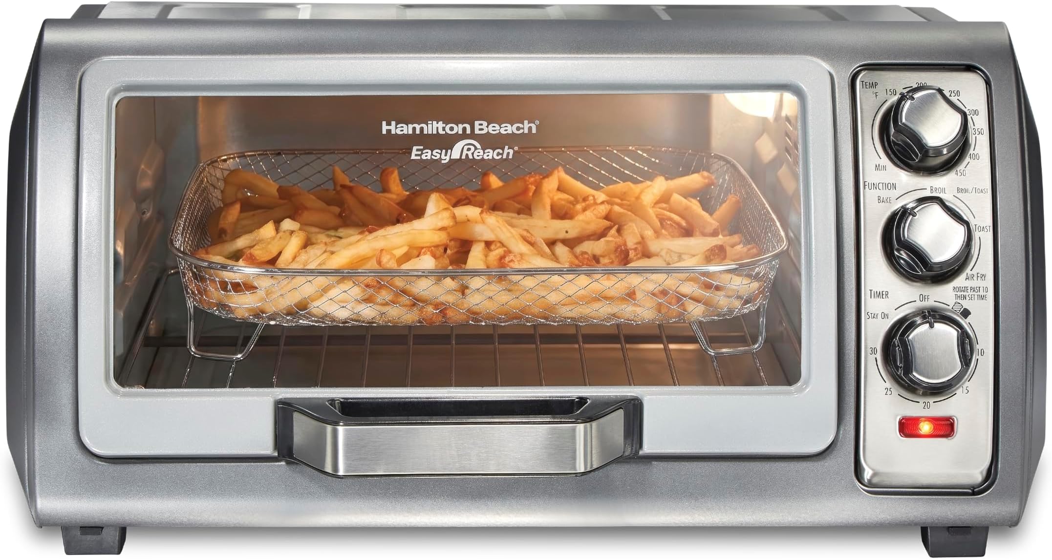 Easy Reach 6 Slice Countertop Air Fryer Toaster Oven Combo