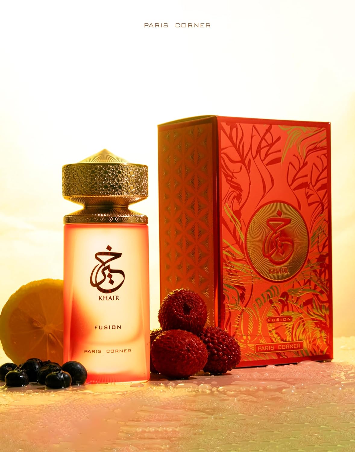 Paris Corner | Khair Fusion Lychee Perfume 3.4 Fl Oz | A Lychee Perfume Blending Fruity Notes of Lychee, Blackcurrant, and Red Apple with Floral Elegance for an Enchanting Aroma - Image 2