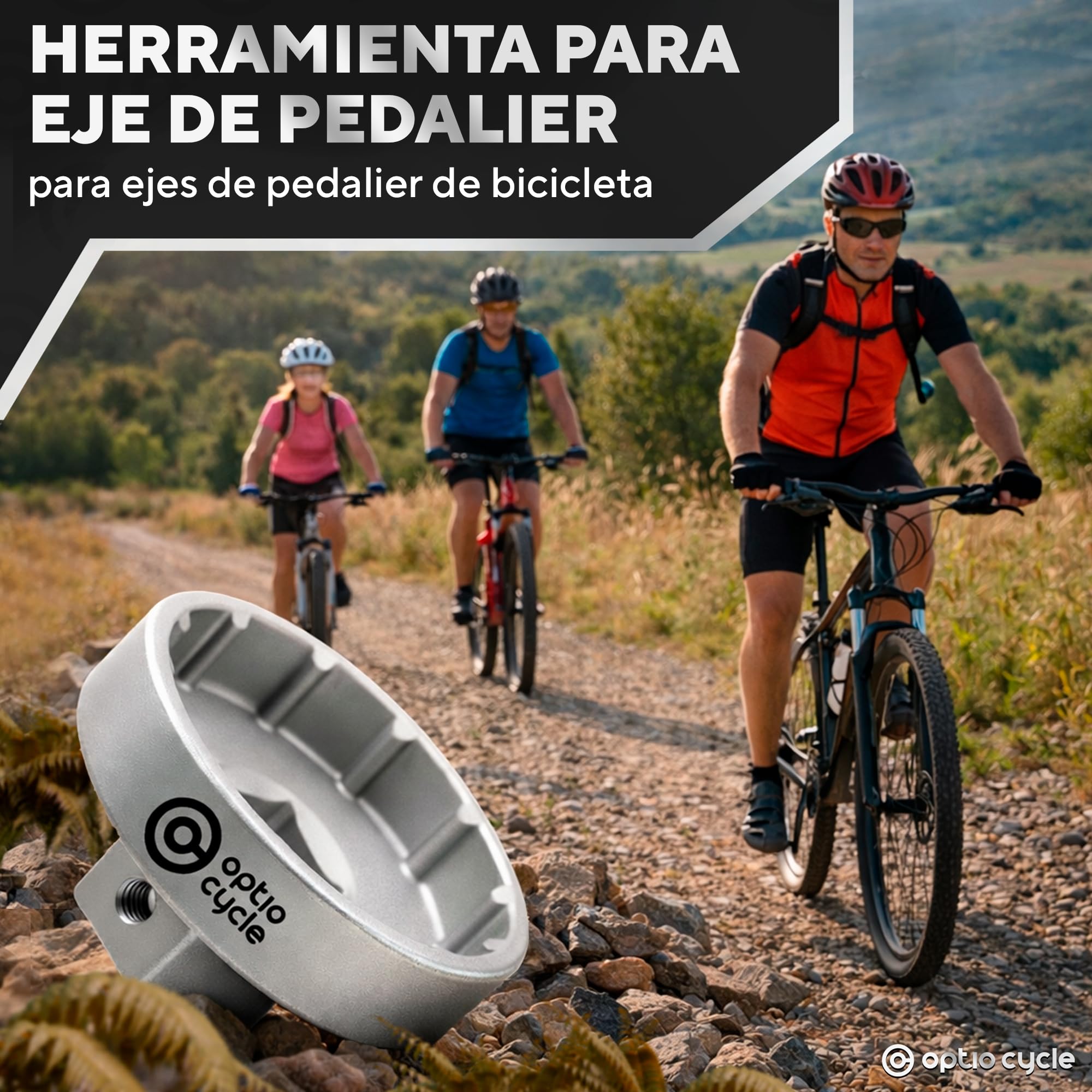 Llave Pedalier – Center Lock Llave para 12-Dientes Sistemas SRAM Dub, Race Face Cinch, Rotor BSA30 | Herramienta Pedalier Bicicleta