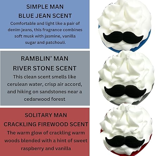 Miniatura 10 de Mr. Bomb Set de regalo bombas de baño varonil extra grandes, aromas masculinos solo para él, Man-Up The Bath Time Bliss for the Gents!