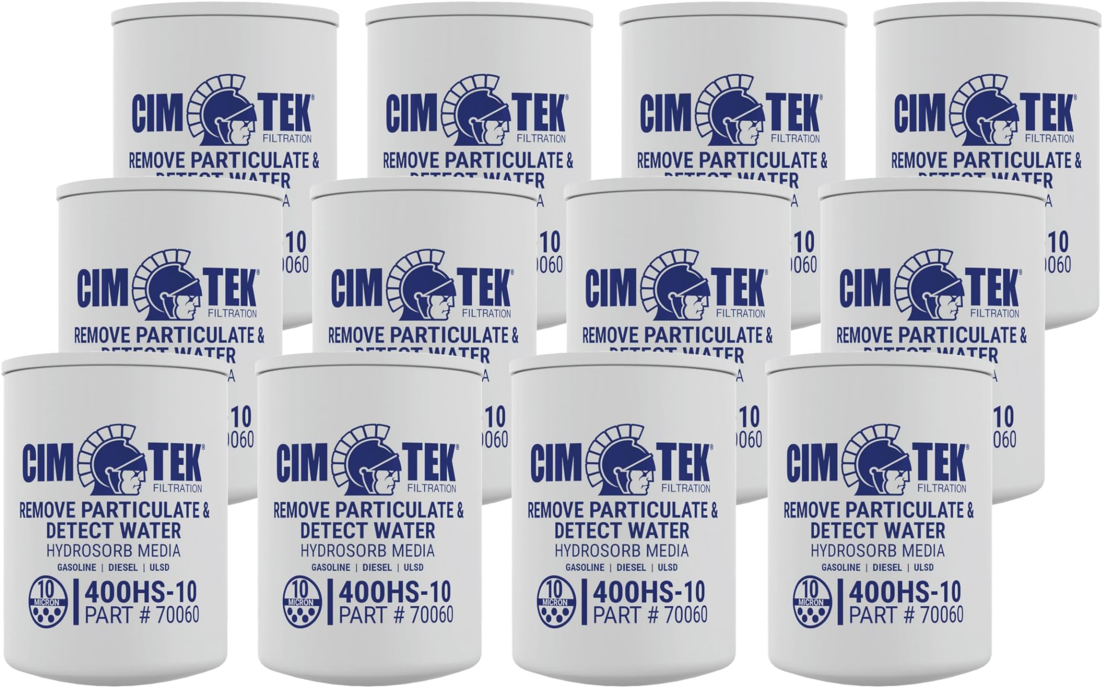 70060-12 400HS-10 Spin-On Filter for Water Detection 12-Pack
