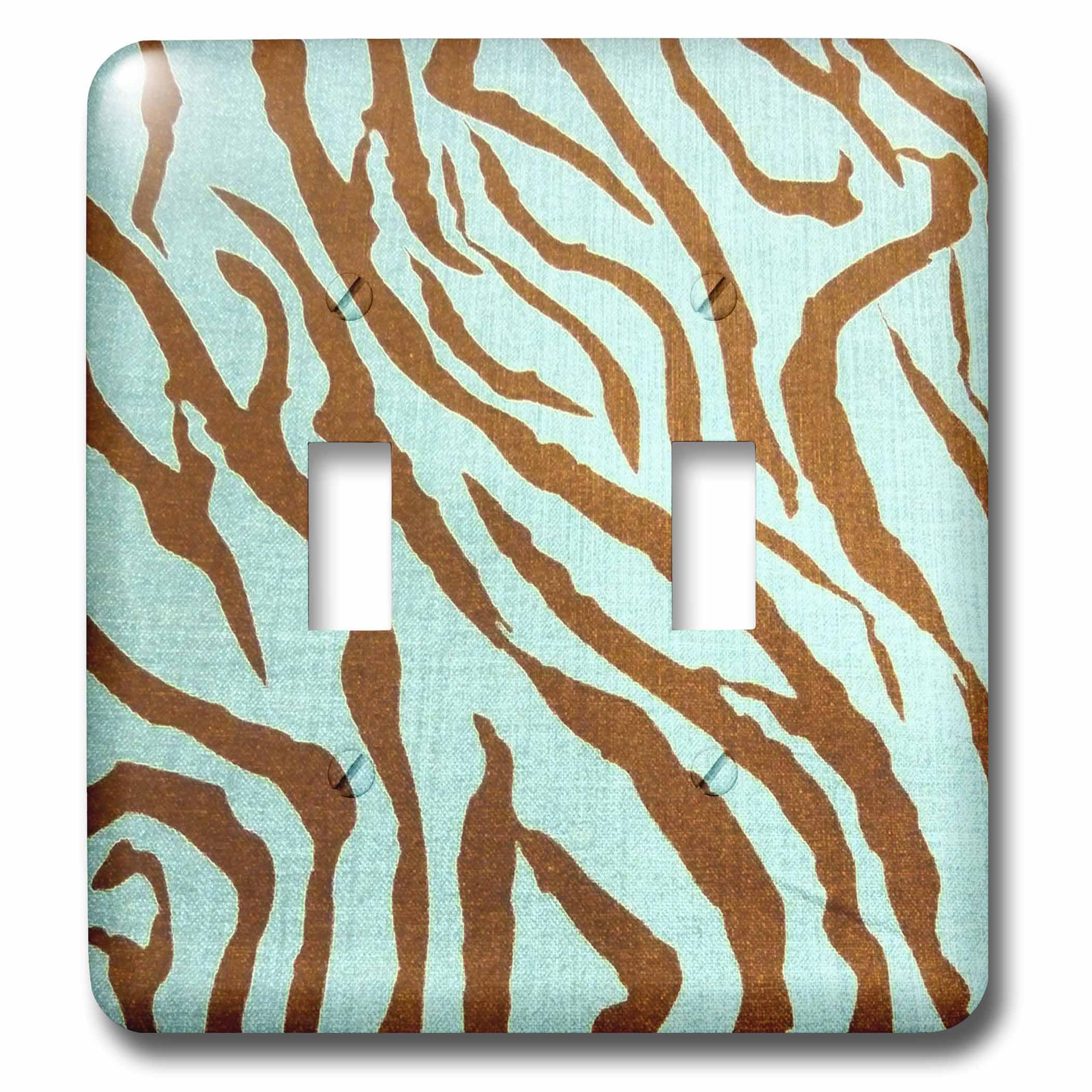 Interrupteur double marron aqua zebra pour remplacer une plaque usée