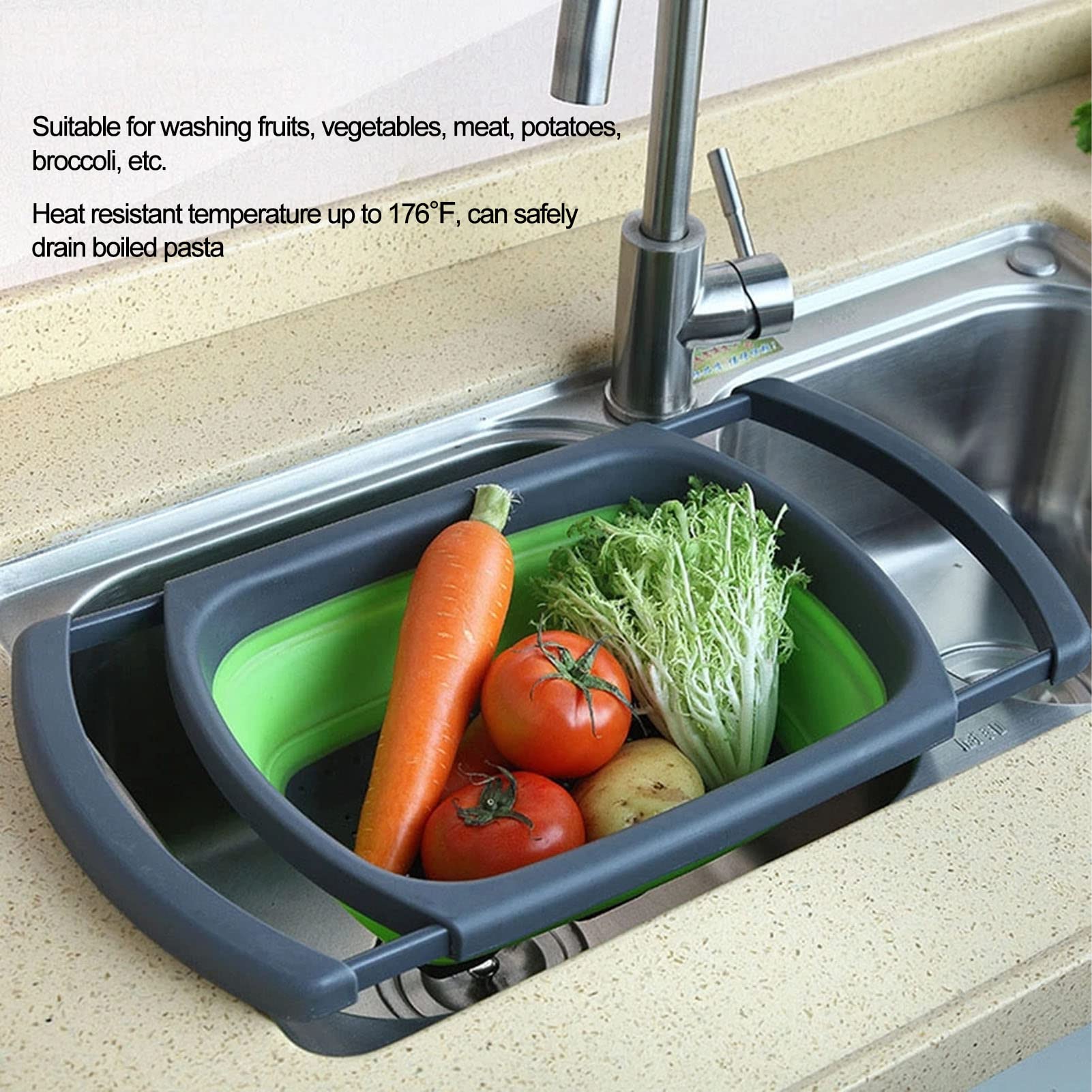 Panier De Vidange De Cuisine Multifonctionnel Avec Entonnoir, Filtre De Vidange Transparent Pour Laver Les Fruits, Les Légumes Et Les Pâtes | Leroy Merlin