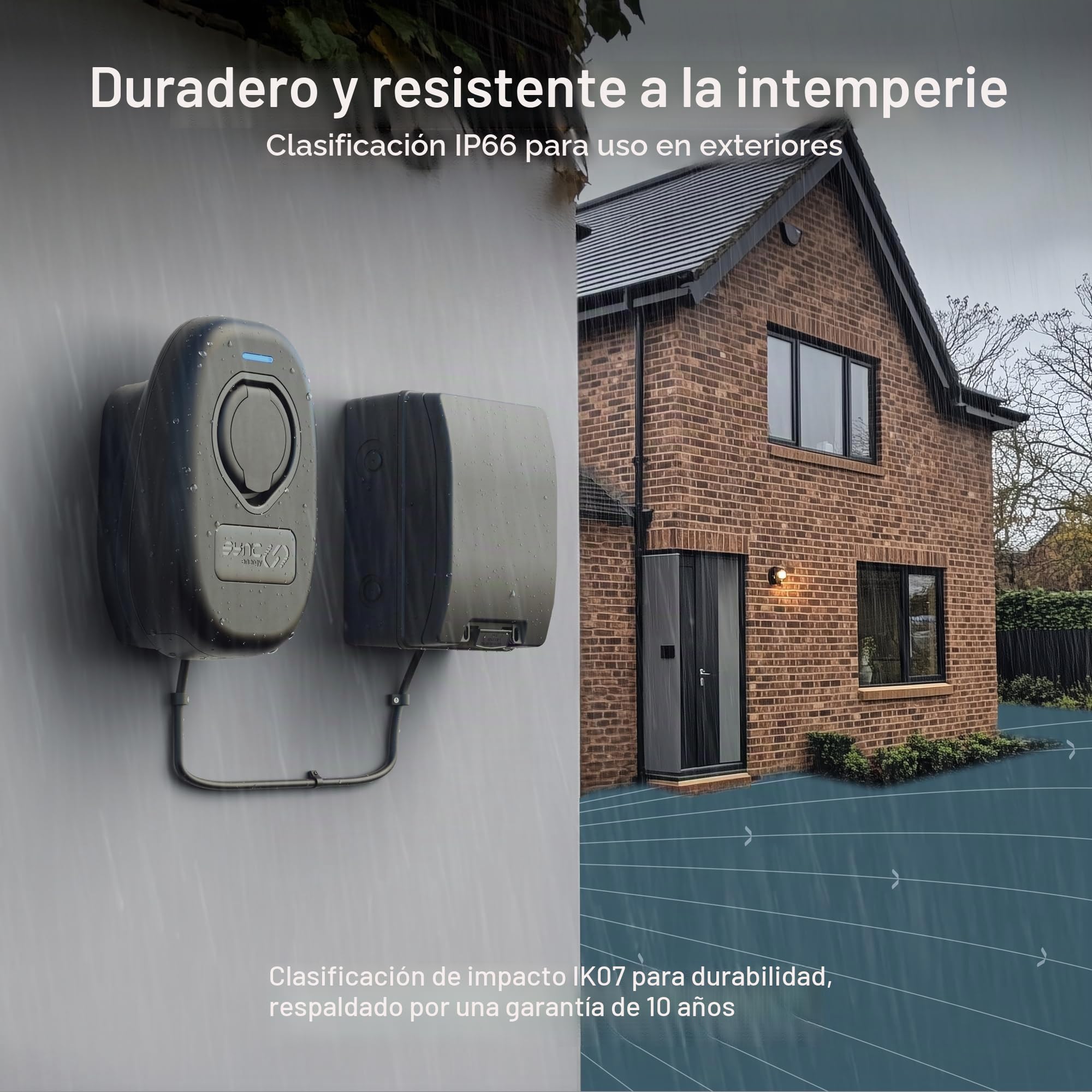 Unidad de consumo EV con interruptor principal de 100 A, 40 A, 30 mA, doble polo, bidireccional, RCBO tipo A y tipo 2 SPD, caja para vehículos eléctricos e híbridos, poblado, 5 módulos