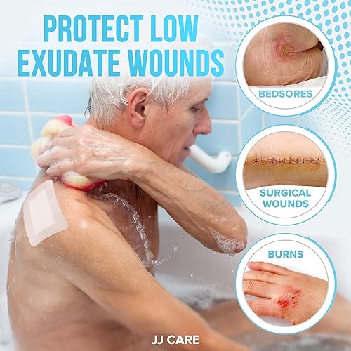 Miniatura 5 de JJ CARE Aderezo adhesivo impermeable para isla (paquete de 100), gasa estéril con bordes de 2 x 3 pulgadas, vendajes de gasa adhesivos envueltos