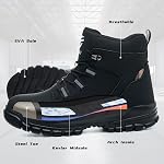 Steel Toe Boots for Men Slip Resistant Puncture-Resistant Lightweight Safety Shoes for Women Industrial & Construction Work Boots