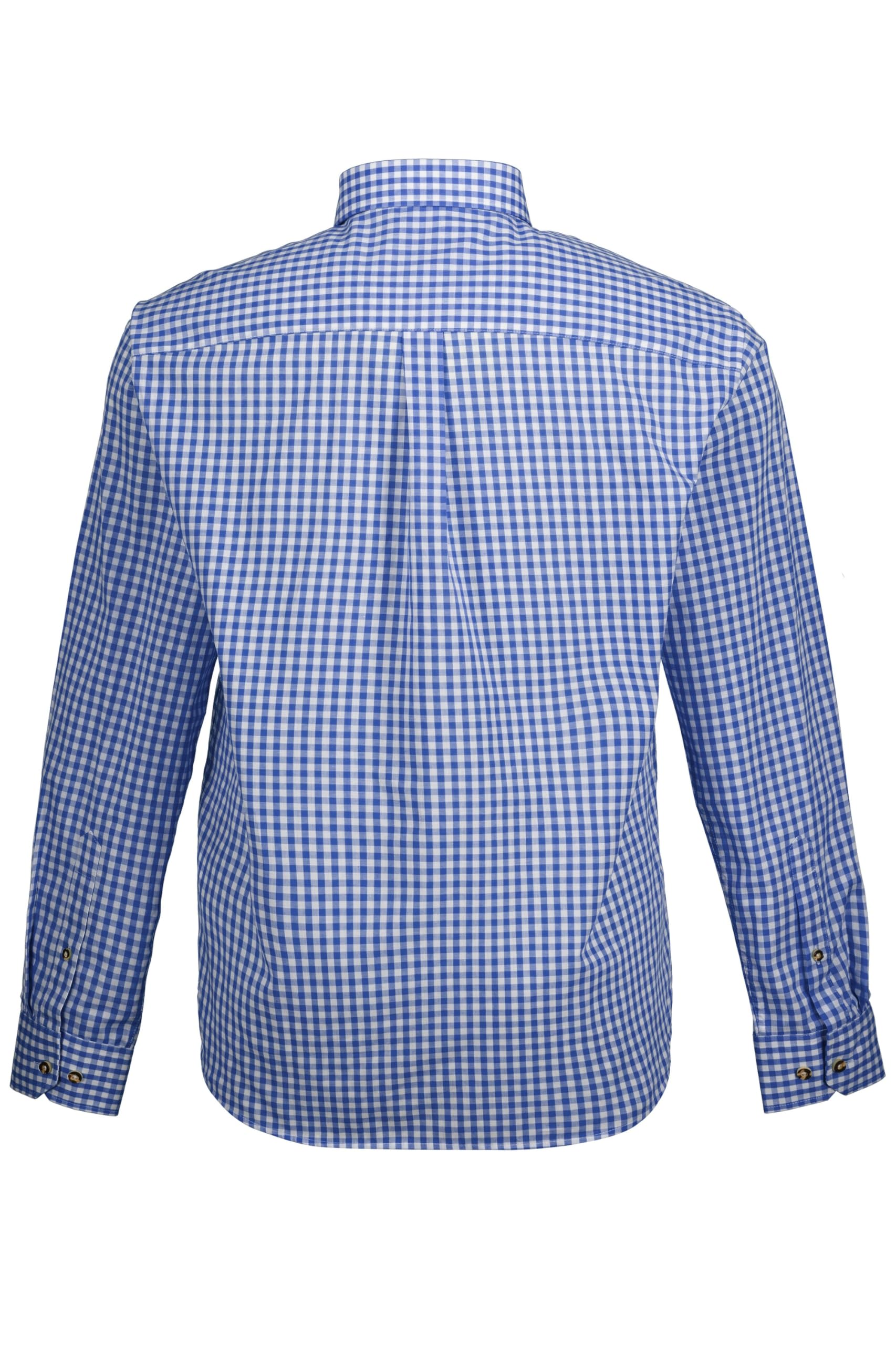 JP 1880 Camisa de Cuadros Uniforme, Manga Larga, Cuello Abotonado, Modern Fit 748509