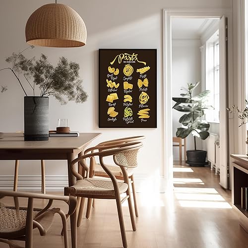 Miniatura 5 de Poster Master Póster de pasta vintage, impresión de guía de pasta retro, arte de sabor italiano, regalo para hombres, mujeres, cocineros y chefs,