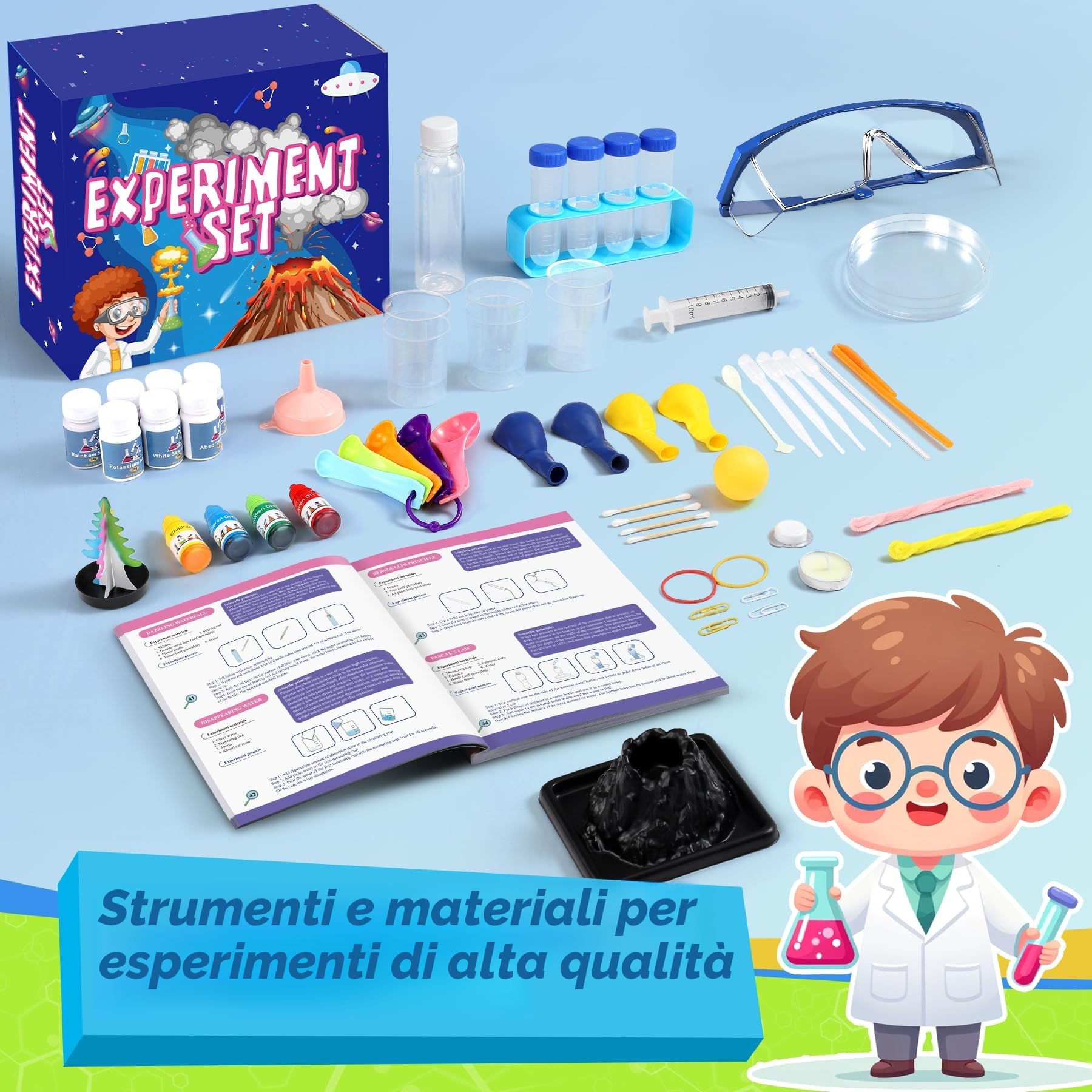 80+ Esperimenti Scientifici per Bambini - Esperimenti di Chimica - Giochi Bambini 6 7 8 9 10 Anni - Regalo Bambina Bambino