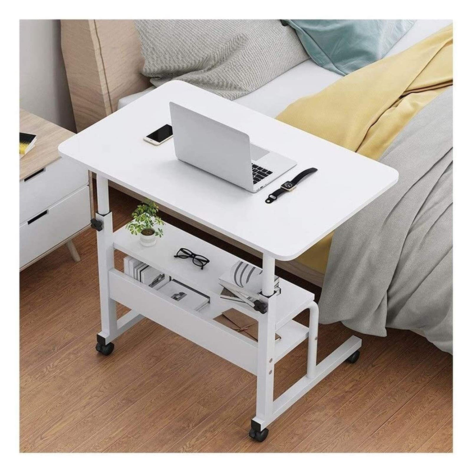 Buy Portable Adjustable Tray Table, Lazy Bedside Table Deluxe Laptop
