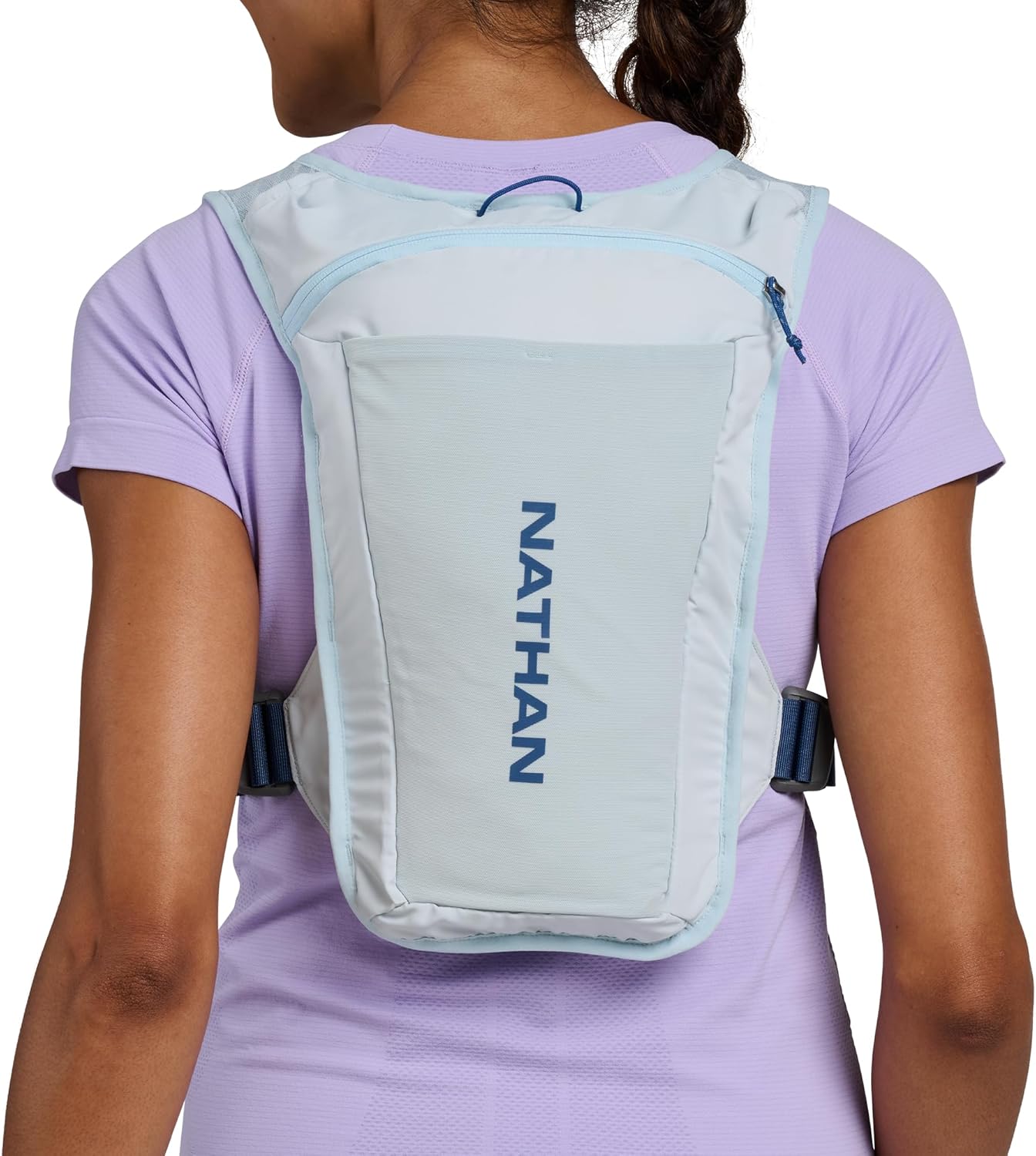 Nathan QuickStart Hydration Pack Vest with Bladder or flasks, Storage Pockets, Breathable Moisture-Wicking Fabric, Adjustable Straps for Running, Hiking, Walking, Marathons, Obstacle Races