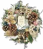 フラワーリース 秋麗7 華やかなクリスマスB クリスマスリース 造花 玄関リース フラワーリース 秋麗7 華やかなクリスマスB クリスマスリース