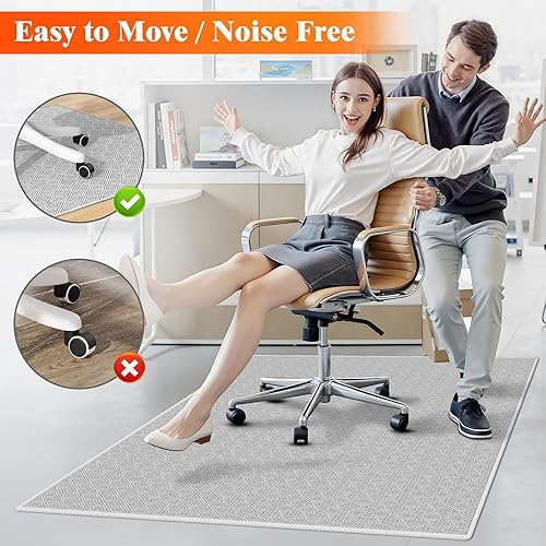 Vista 67 de KMAT Tapete para silla de oficina, 36 x 48 pulgadas, protector de suelo de madera dura/azulejos, tapete de escritorio para computadora para sillas