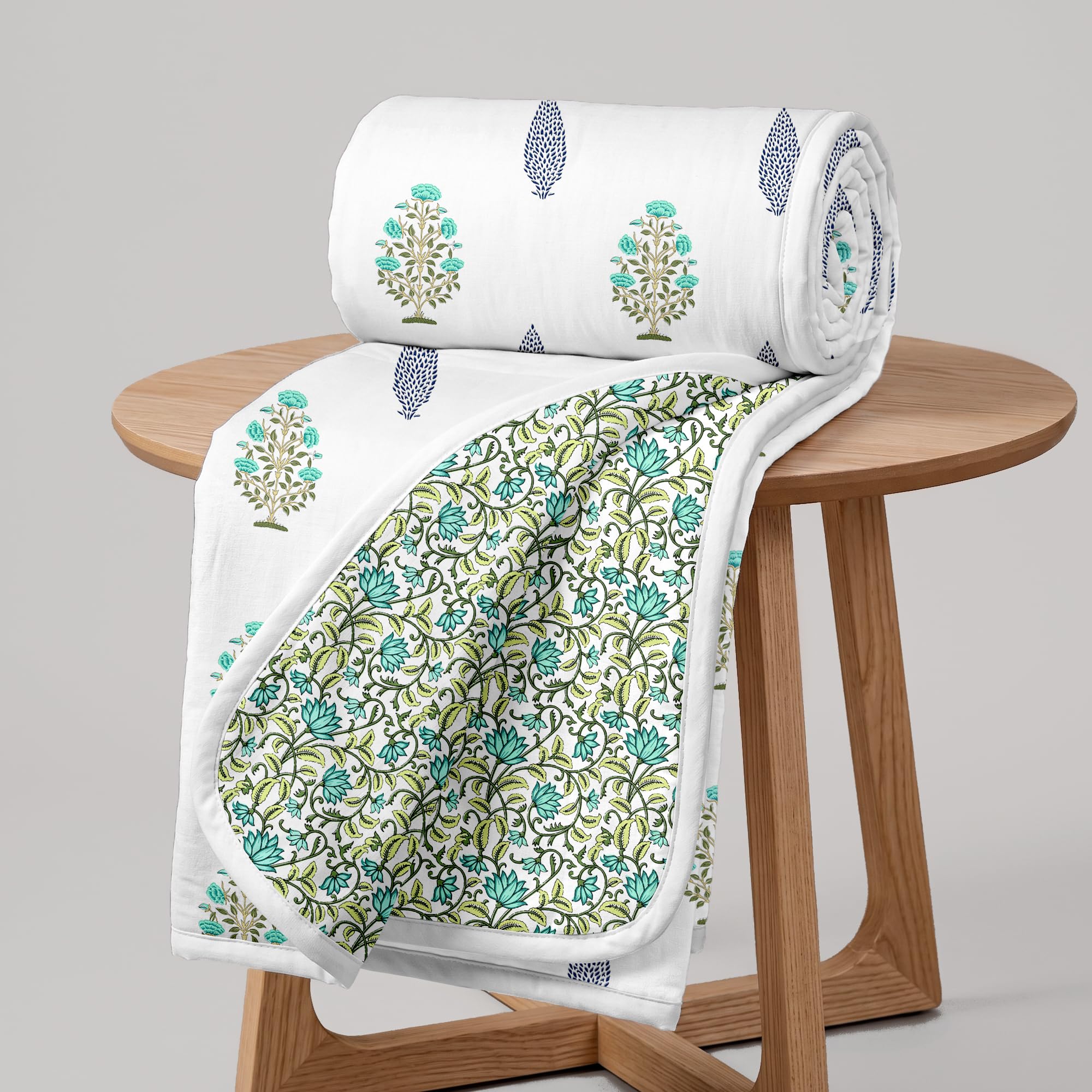 Divine Casa Single Bed Microfiber Reversible Dohar 120 GSM | Lightweight Summer AC Dohar | Soft Reversible Bedding for Daily Use | Machine Washable | 210 x 140 cm