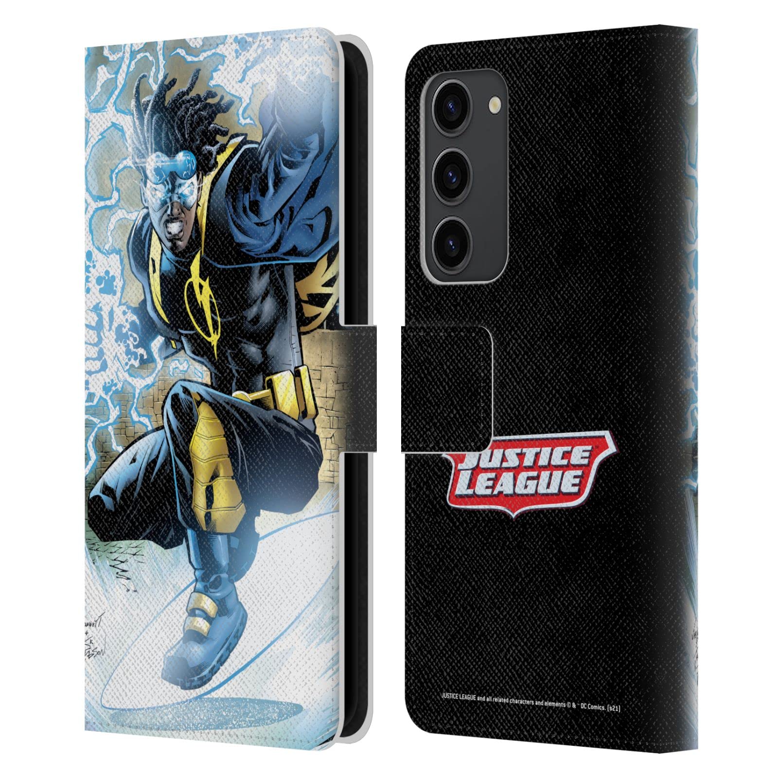 Funda Galaxy S23+ 5G Justice League cuero libro con soporte protector Static Shock 7