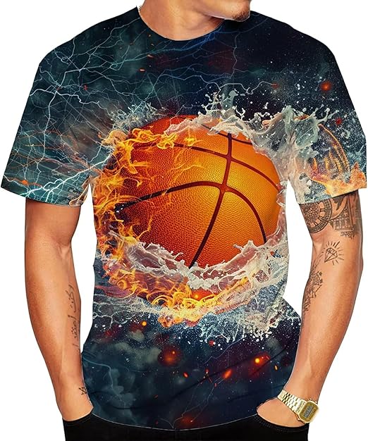 Amazon.com: Generic Men's 3D Printed T-shirt New Novelty