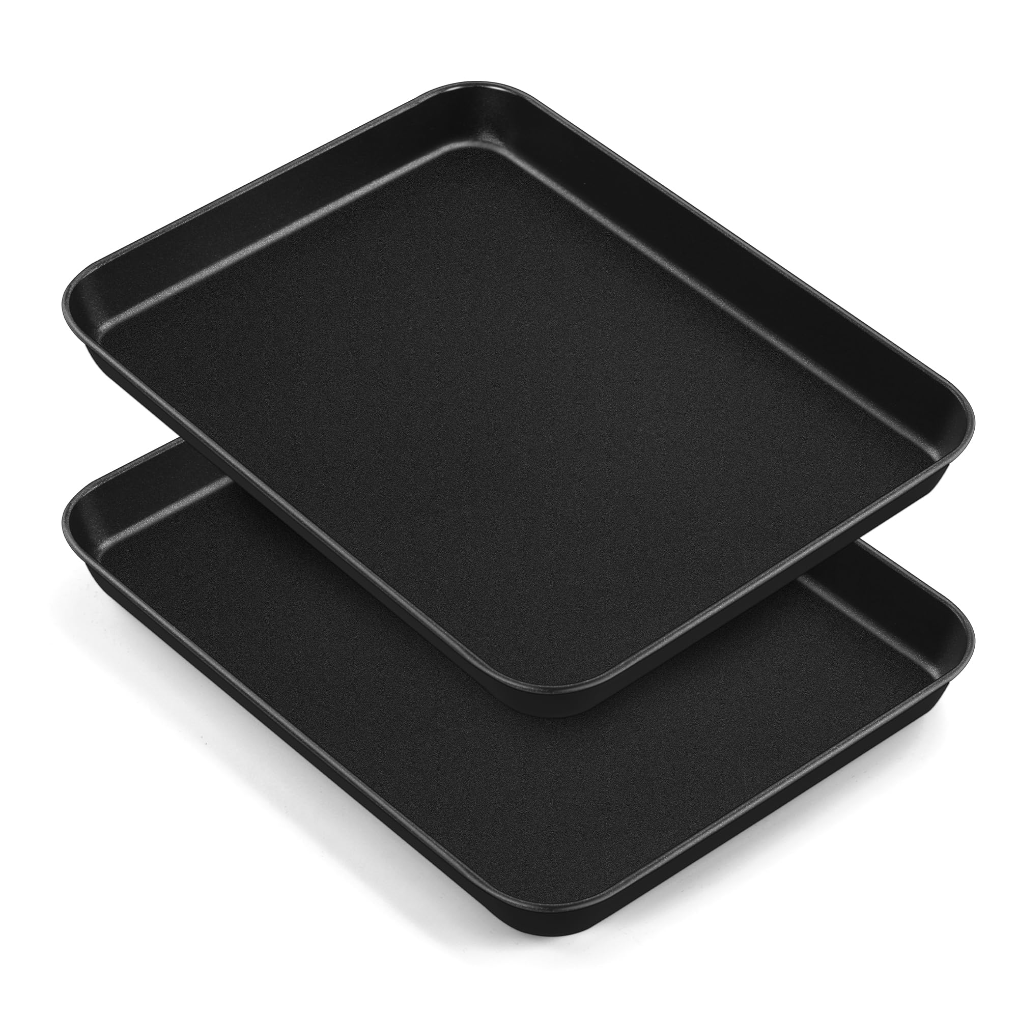HaWare Backblech Klein, Antihaft Kuchenblech Ofenblech 2er Set, 26,5 x 20,5 x 2,5 cm, Rechteckiges Backform für Backen Kochen Servieren, Gesund & Rostfrei, Leicht zu Reinigen