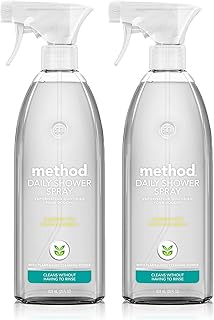 Method Daily Shower Spray Cleaner, Eucalyptus Mint, 28 Ounce, 2 pack, Packaging May Vary