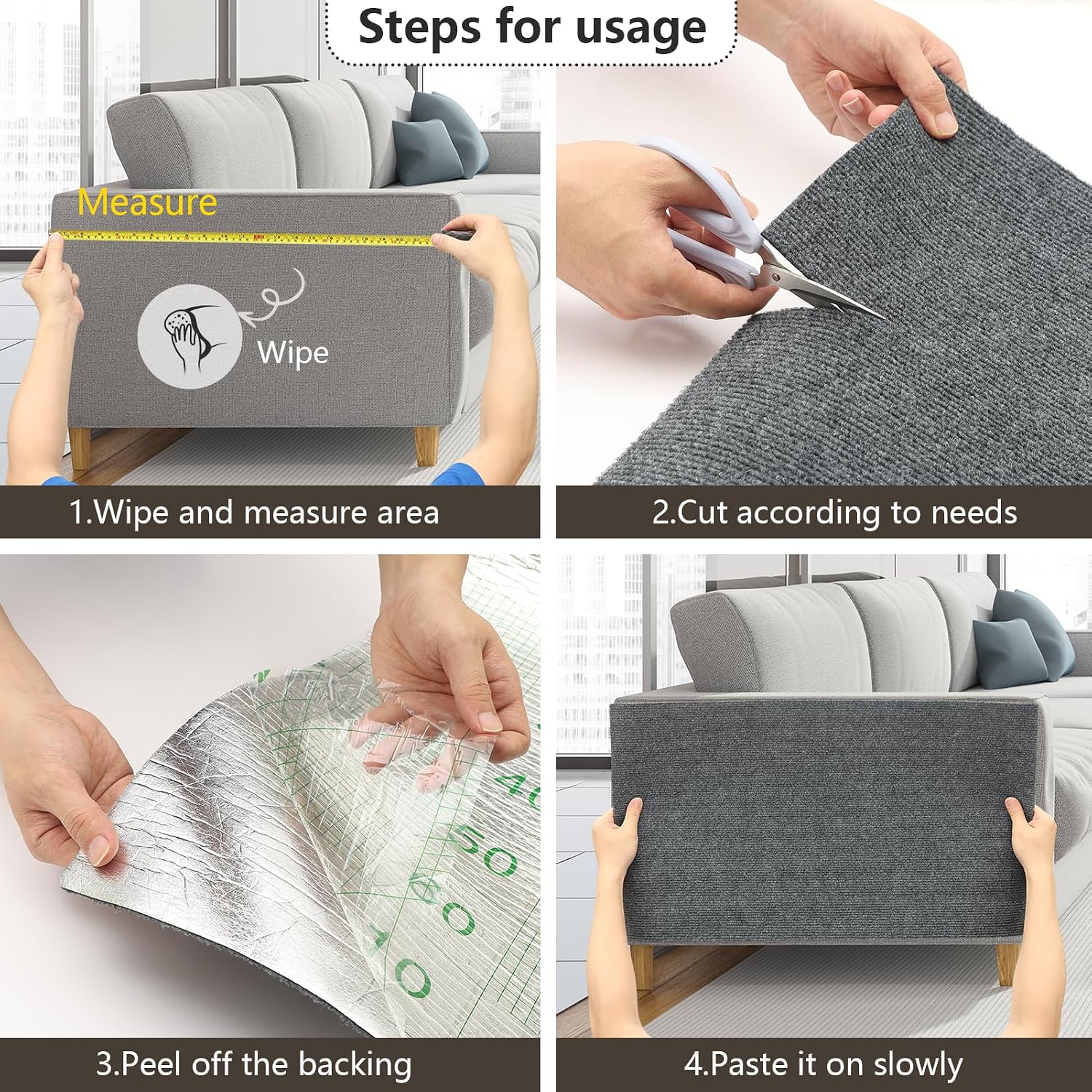 review 79 * 15.8IN Cat Scratch Pads Mat Carpet Protector,Easy-Cut Highly Viscous Pets Scratch Carpet for Floor Doorway Porch,DIY Floor Mat Prevent Carpets from Scratching or Wearing,6.56ft Cat Pad(Grey)
