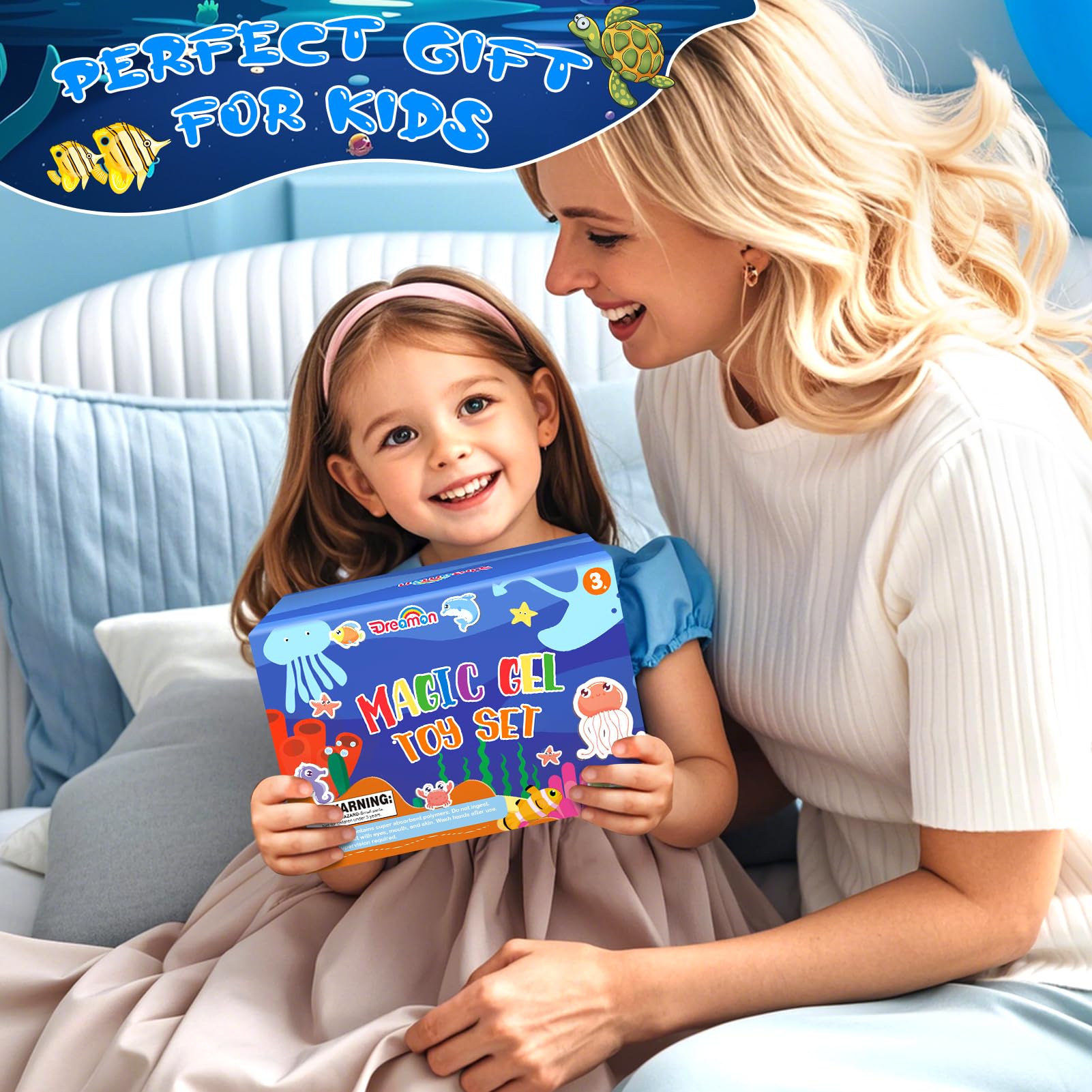 Dreamon Magic Water Gel Toy Kit, Giocattolo Fai da te in Gel d'acqua Magico 3D, Set Aqua Gelz con 22 colori e 16 Forme, Giocattolo Creativo e Regalo per Bambini dai 3 Anni in su, Ragazzi e Ragazze