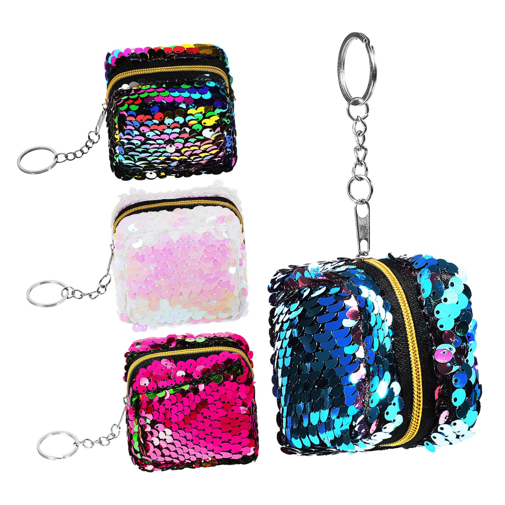 GALPADA 20pezzi Portamonete Mini Con Paillettes Reversibili Da Colorati Per Monete e Piccole Necessità Chiusura Con Cerniera Per Viaggi e Uso Quotidiano