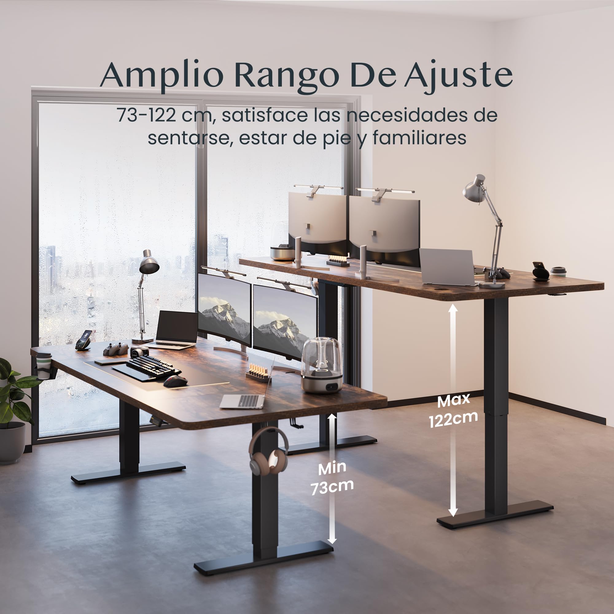 FLEXISPOT Scrivania Regolabile in Altezza 200 * 80 cm, Tastiera con Memoria, Con Gancio, Standing Desk Scrivania Motorizzata