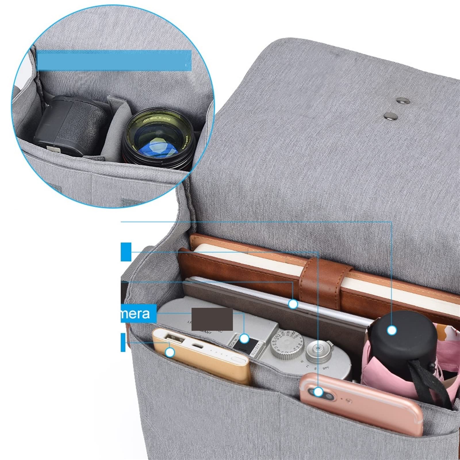 Bolsa impermeable para cámara, bolsa de hombro ligera