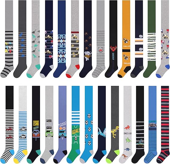 Collant In Maglia Per Bambino - Confezione Da 6 Paia Con Fantasie Multicolori - Morbidi E Comodi - L&K-II - Foto 8