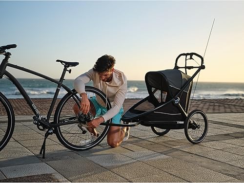 Miniatura 12 de Baby Jogger Kit de conversión de remolque de bicicleta, compatible con cochecito City Prix, incluye enganche de remolque, acoplador y bandera de