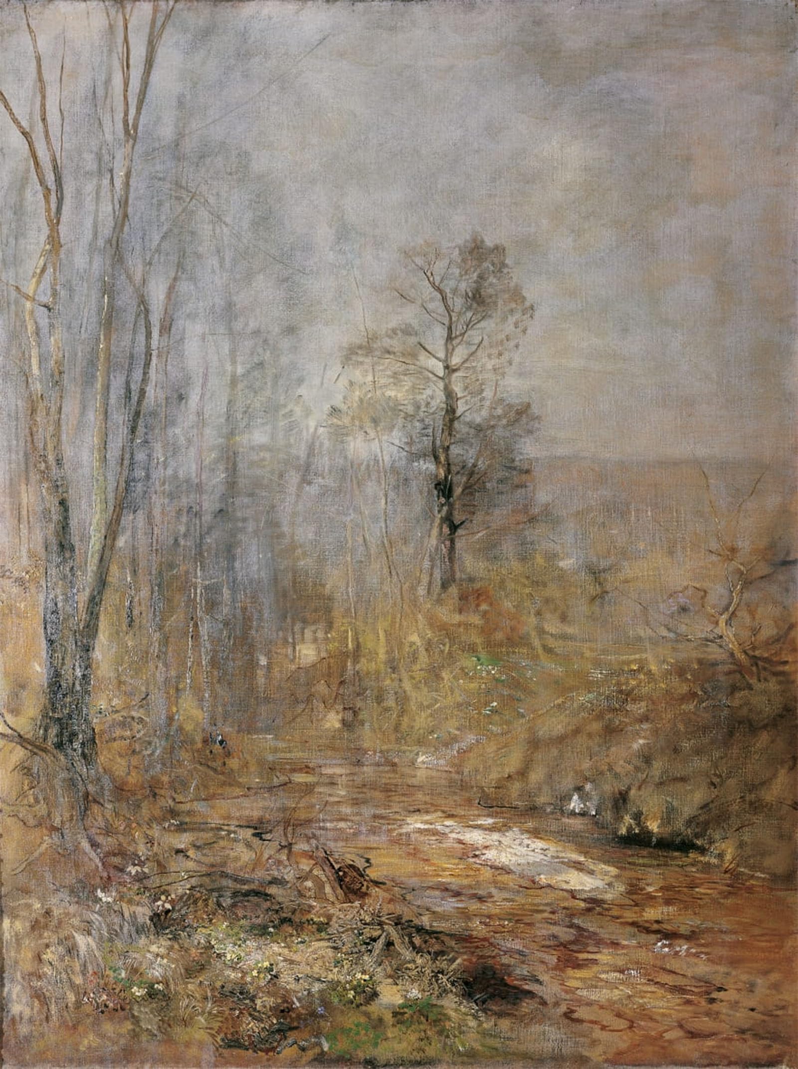 SERENDIPITP Retro Picture Poster Wall Art Pictures Painting March Mood Early Spring in the Vienna Woods by Emil Jakob Schindler Wall Art Canvas Print for Wall Decor 60x90cm