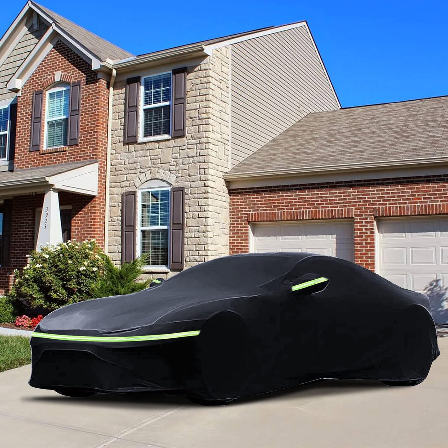 Waterproof Car Cover Replace for 1998-2025 Porsche 911 (991/992/996/997 Series) Carrera 4S/Turbo/Carrera, 6 Layers All Weather Full Car Covers with Zipper Door for Snow Rain Dust Hail Protection