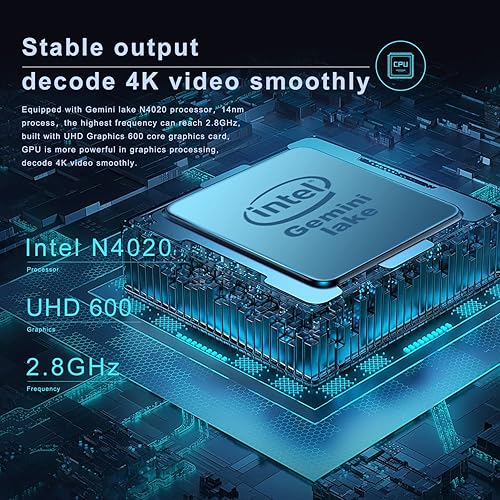 Miniatura 3 de CHUWI Laptop Windows 11 de 14.1 pulgadas, SSD de 256 GB de 8 GB de RAM, Intel Gemini Lake N4020, hasta 2.8 GHz, Quad-Core, 1TB SSD Expand, FHD IPS