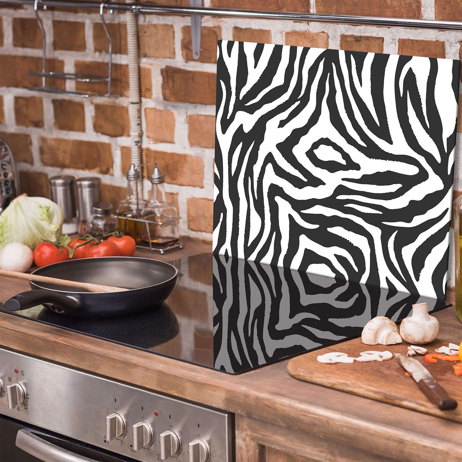 Piastra Coprifornello Vetro Piastra Coprifornello TMK In Vetro 60x52 Cm - Protezione Per Piani