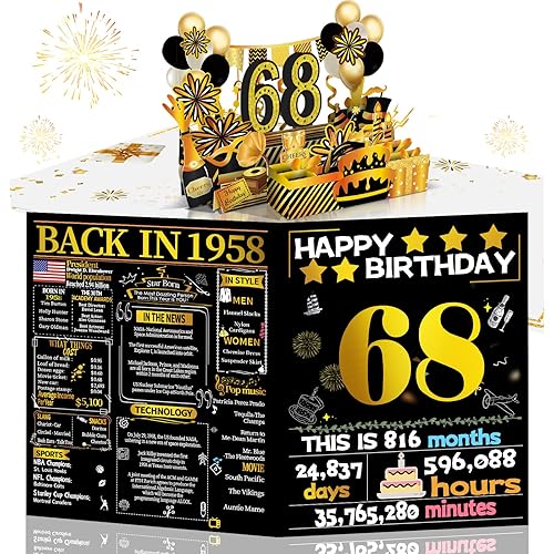 Miniatura 73 de Joycard Tarjeta de cumpleaños número 42 para mujeres y hombres, regalo de feliz cumpleaños 3D desplegable para ella y él, divertidas decoraciones