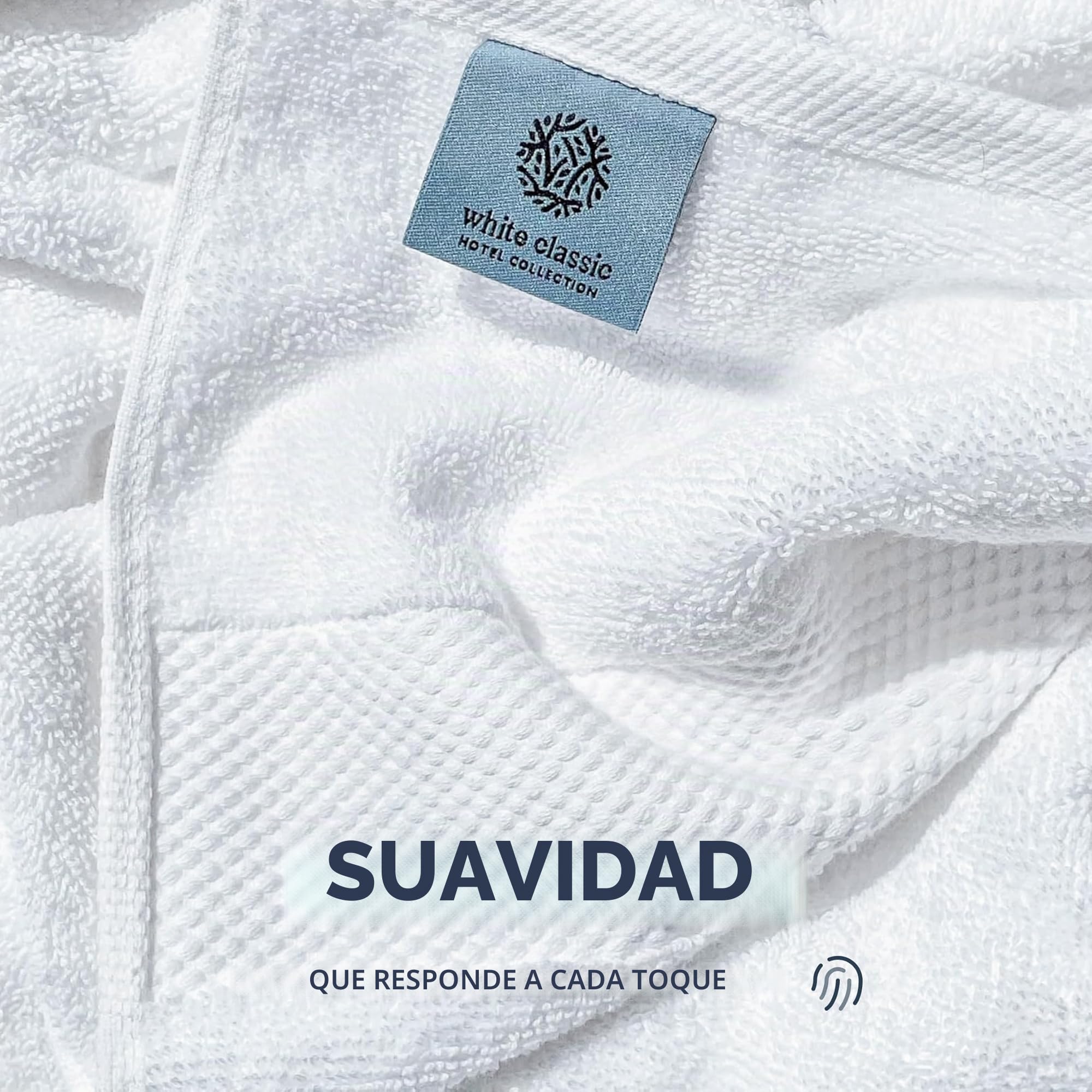 White Classic Toallas de baño de lujo para adultos, extragrandes, 35 x 70 pulgadas, algodón turco de 700 GSM, altamente absorbentes, colección de hotel, paquete de 2