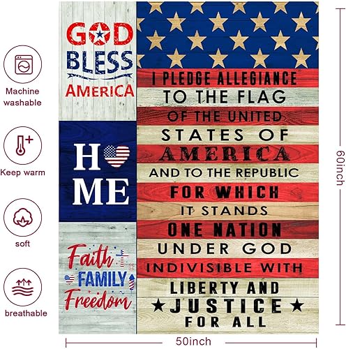 Miniatura 6 de Regalos para el Día de los Veteranos, manta del 4 de julio, regalo de ciudadanía para soldados de ceremonias cívicas, regalo militar, decoración del