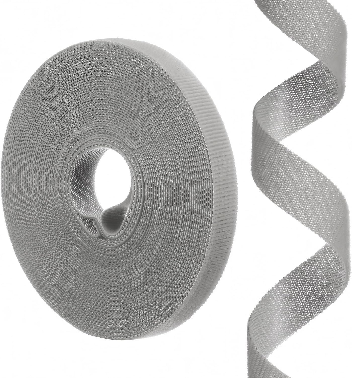 Cable Organizer Wrap Roll 3m Long Reusable Wire Management Tie Gray for Home Office and Electronics Setup