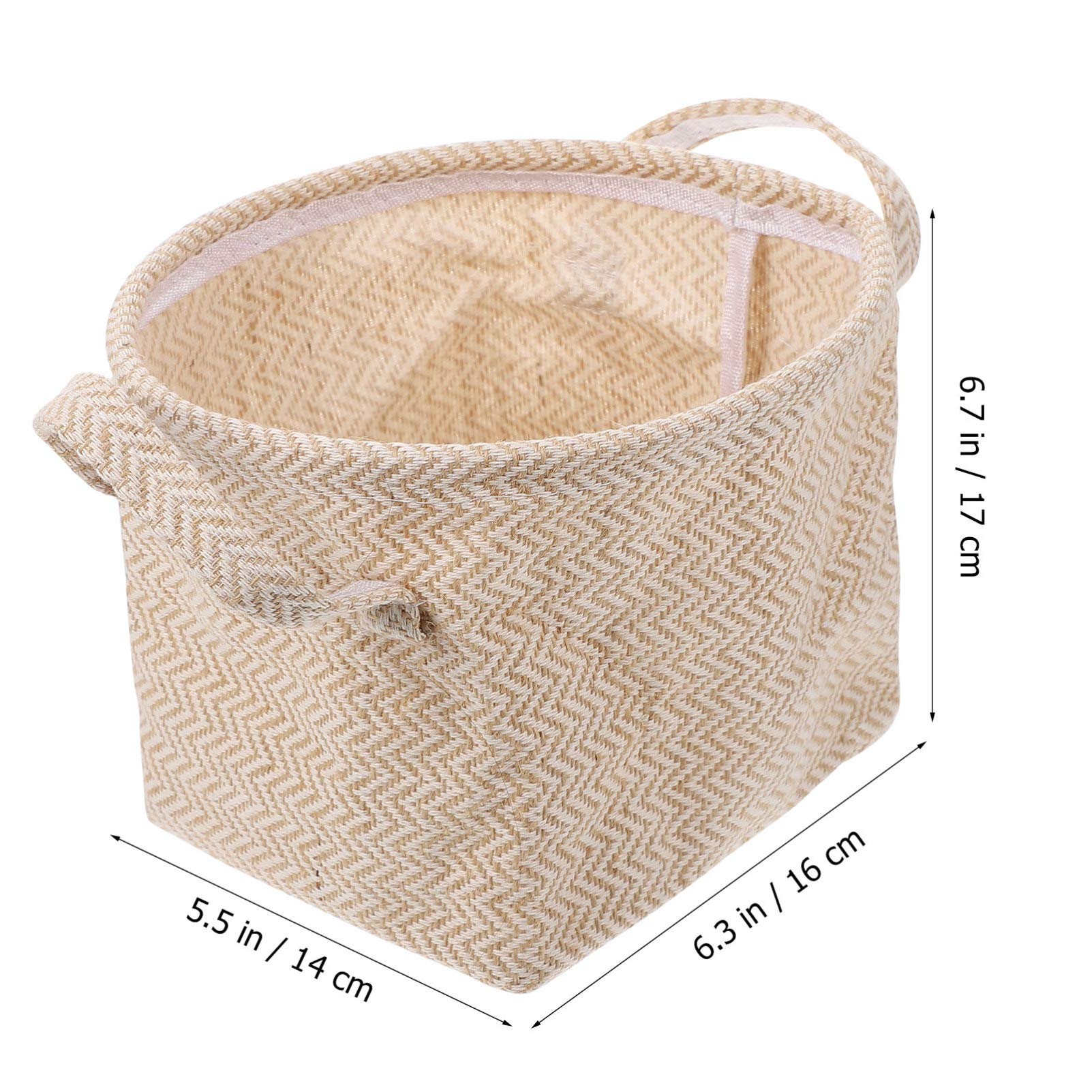 Cabilock 1pc Woven Storage Basket Picnic Hamper Collapsible Hamper Flower Pot Flower Girl Baskets Wicker Collapsible Basket Floral Decor Home Organizer Basket Wedding Bride Flax Groceries