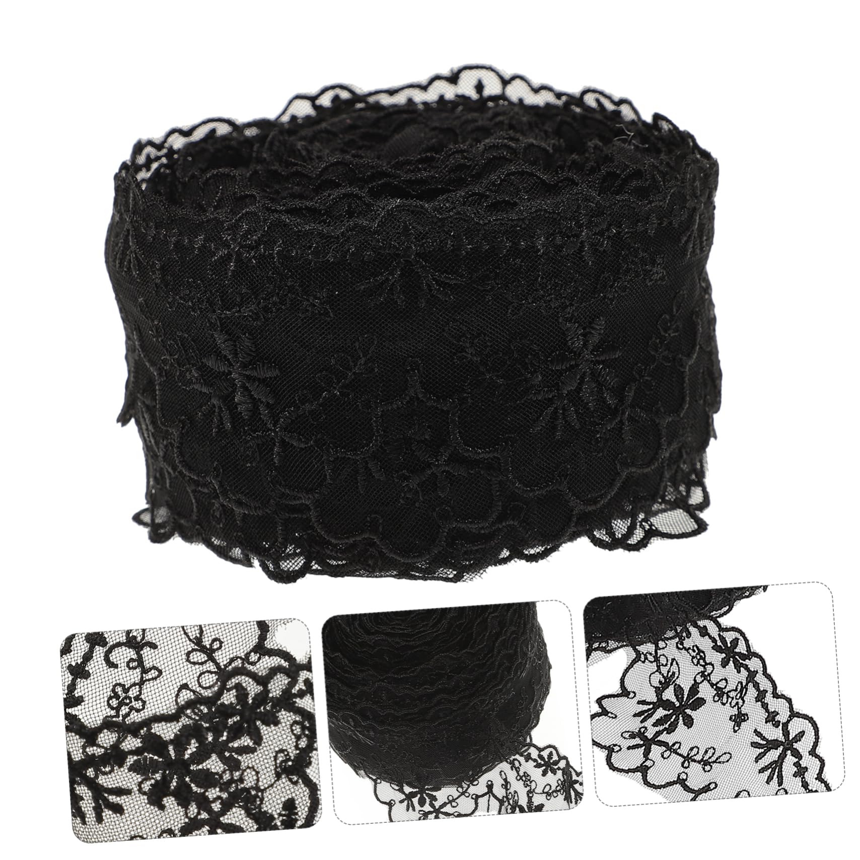 EXCEART 4 Rollos De Encaje Retro Vestidos Decoración De La Mano Traje Ropa Ajuste Cinta Borla Cadena Fibra Flecos Ajuste Decorativo Vestido Tela Ropa Delicada Ajuste De Tela Para