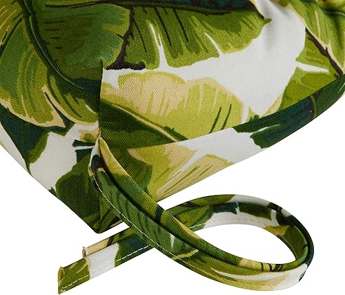 Miniatura 8 de South Pine Porch Cojín para silla de respaldo alto para exteriores, Shoreham Green Ikat, 2 unidades