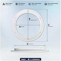 Vista 7 de Five Oceans Escotilla de barco, escotilla de acceso marino, escotilla redonda de placa de inspección con cubierta desmontable, plástico ABS blanco